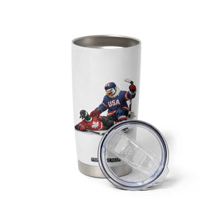 USA Eagle Vs Canada Loon Rivalry Graphic Tumbler Cup Funny Sports Fan Ice Hockey Game Day Supporter TS02 Print Your Wear
