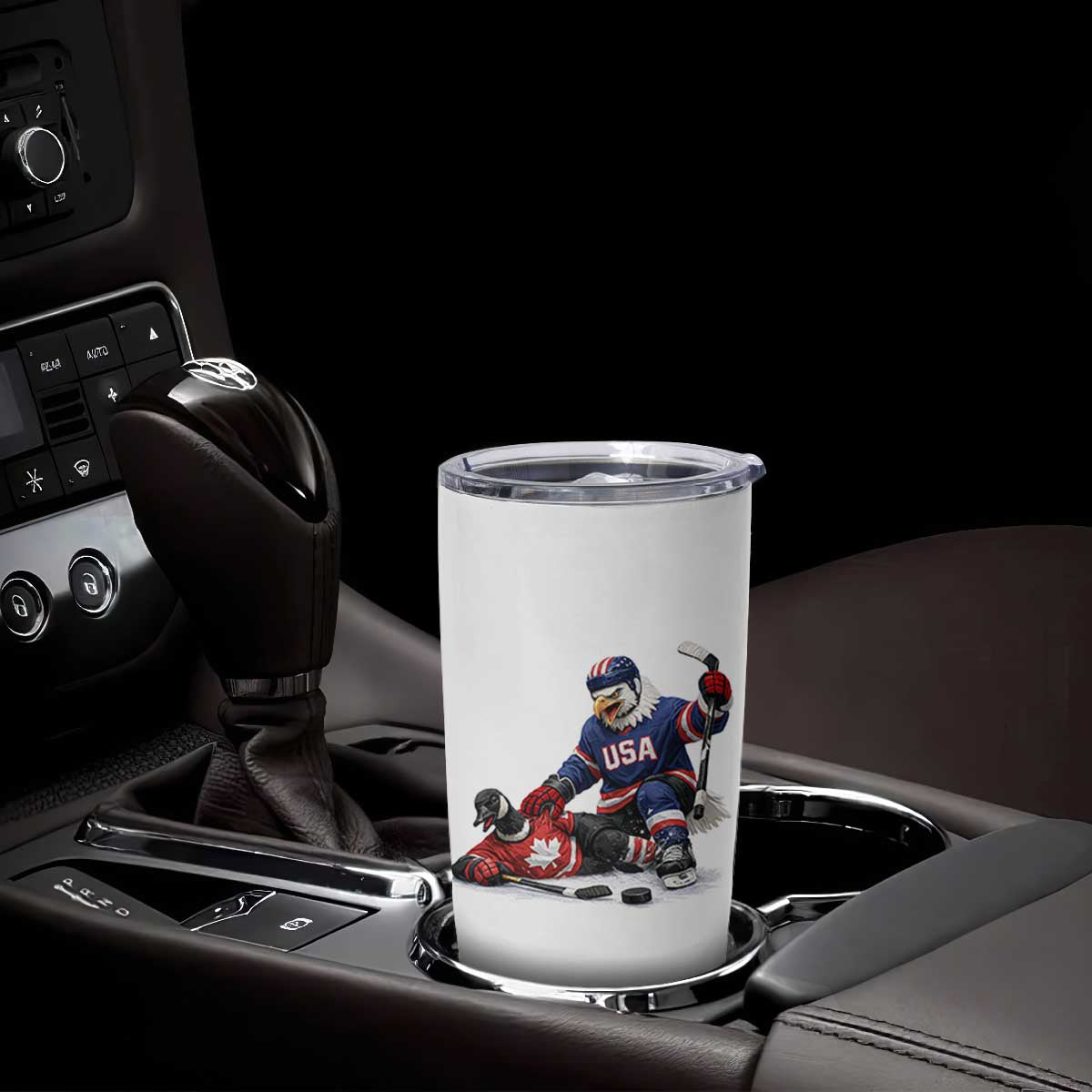 USA Eagle Vs Canada Loon Rivalry Graphic Tumbler Cup Funny Sports Fan Ice Hockey Game Day Supporter TS02 Print Your Wear