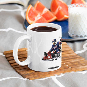 USA Eagle Vs Canada Loon Rivalry Graphic Coffee Mug Funny Sports Fan Ice Hockey Game Day Supporter TS02 Print Your Wear