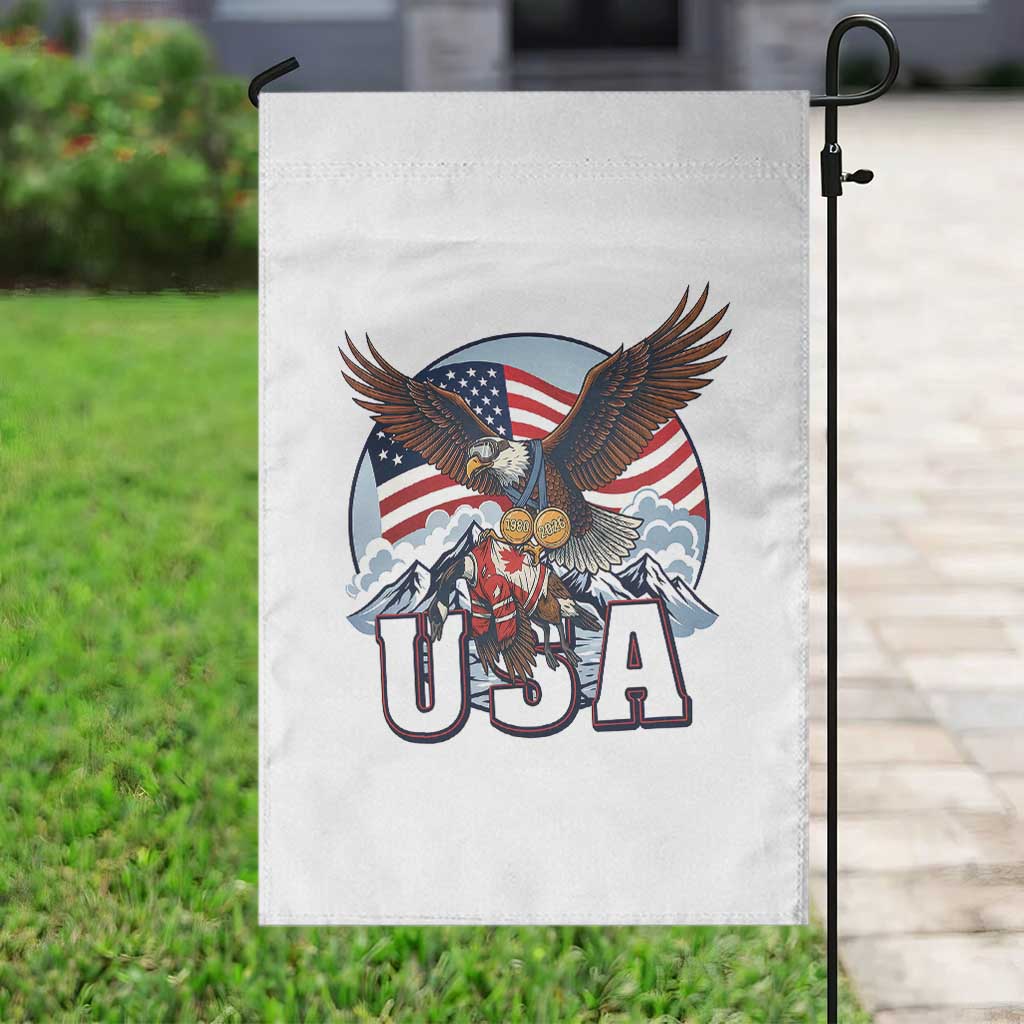 USA 1980 2026 American Eagle vs Canada Loon Garden Flag Vintage Champs Retro Game Day Hockey Sports Fan TS02 Print Your Wear