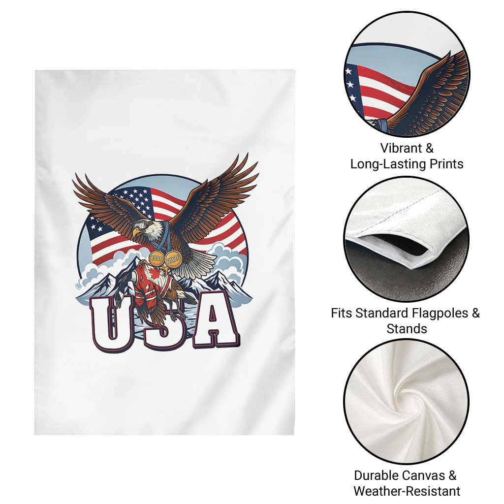 USA 1980 2026 American Eagle vs Canada Loon Garden Flag Vintage Champs Retro Game Day Hockey Sports Fan TS02 Print Your Wear