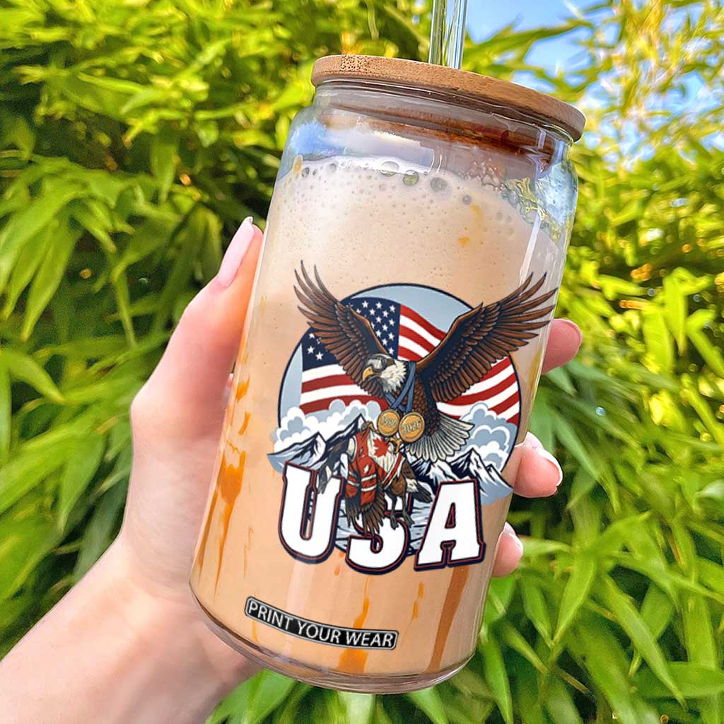 USA 1980 2026 American Eagle vs Canada Loon Glass Can Vintage Champs Retro Game Day Hockey Sports Fan TS02 White Print Your Wear