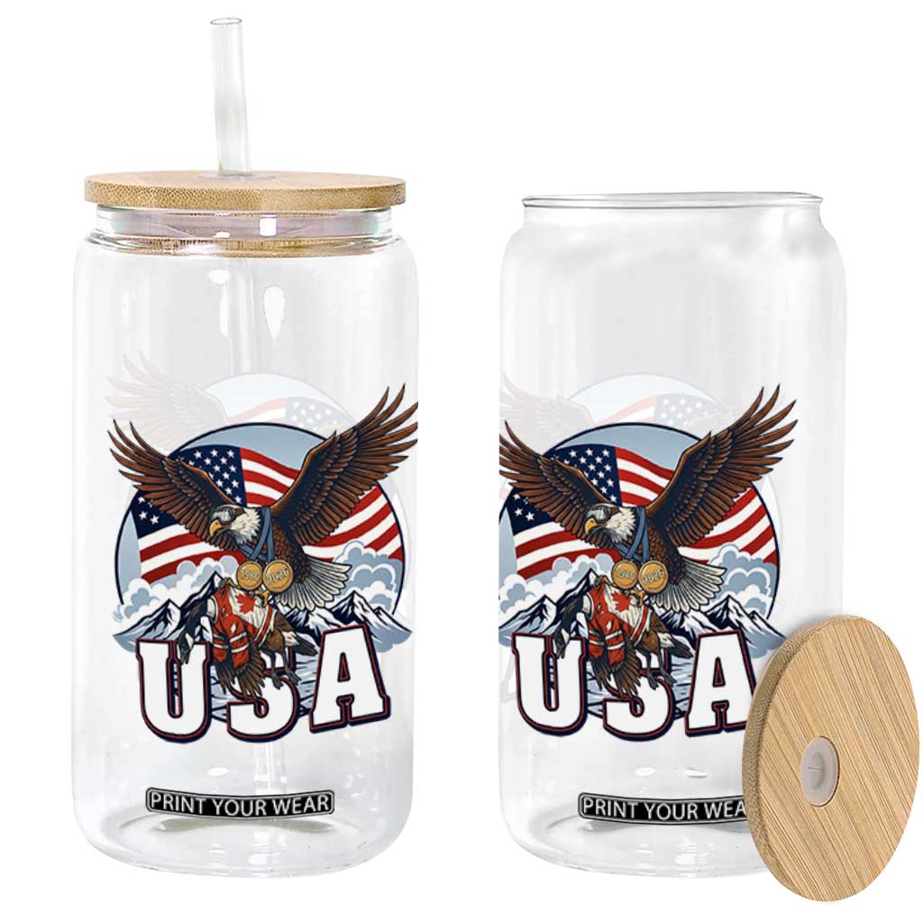 USA 1980 2026 American Eagle vs Canada Loon Glass Can Vintage Champs Retro Game Day Hockey Sports Fan TS02 Print Your Wear