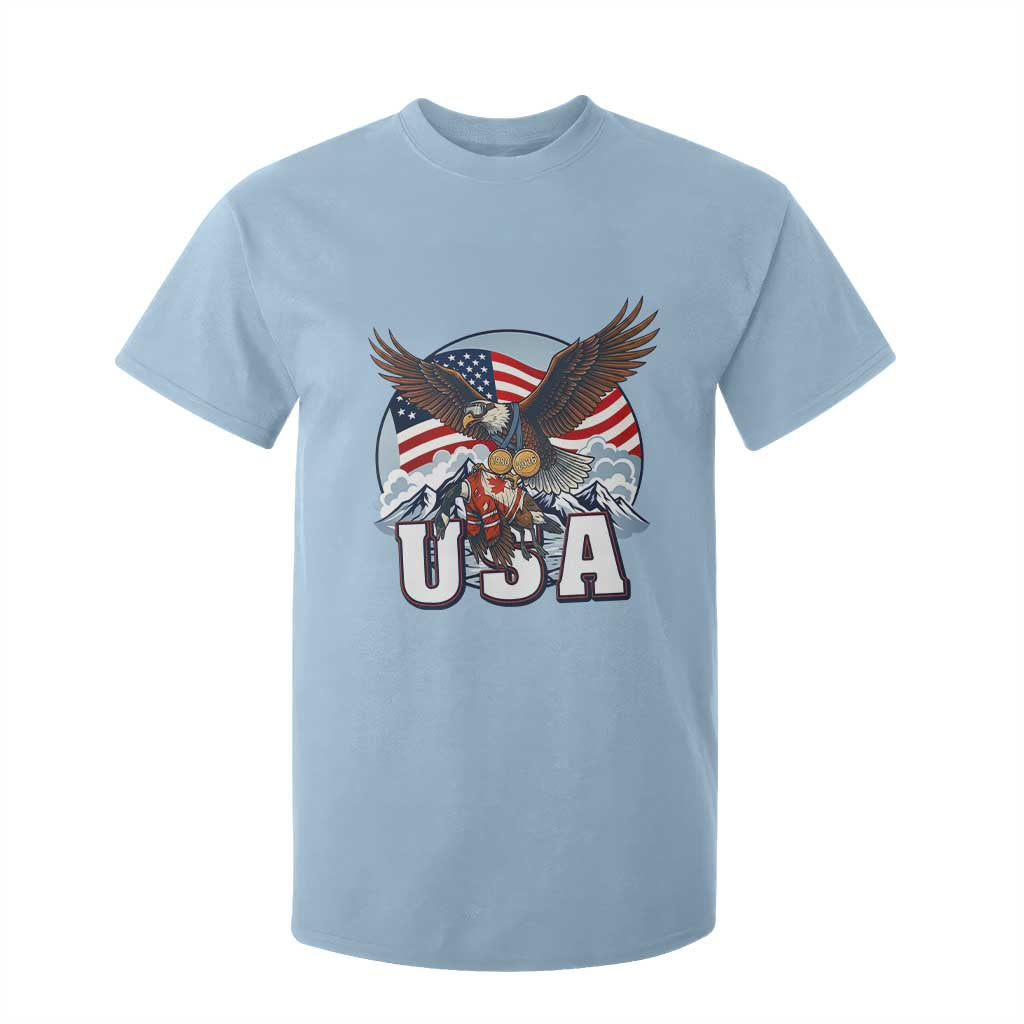 USA 1980 2026 American Eagle vs Canada Loon T Shirt For Kid Vintage Champs Retro Game Day Hockey Sports Fan TS02 Light Blue Print Your Wear