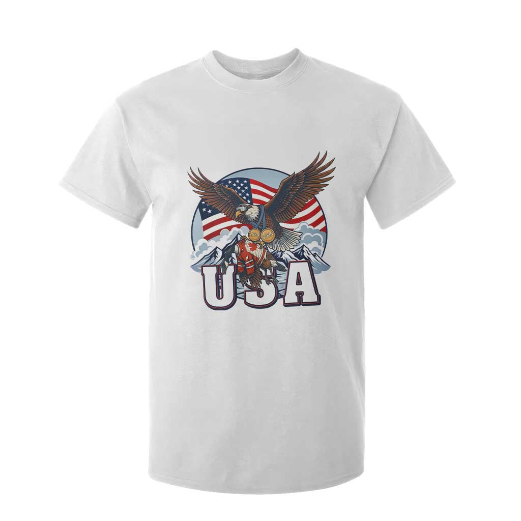 USA 1980 2026 American Eagle vs Canada Loon T Shirt For Kid Vintage Champs Retro Game Day Hockey Sports Fan TS02 White Print Your Wear