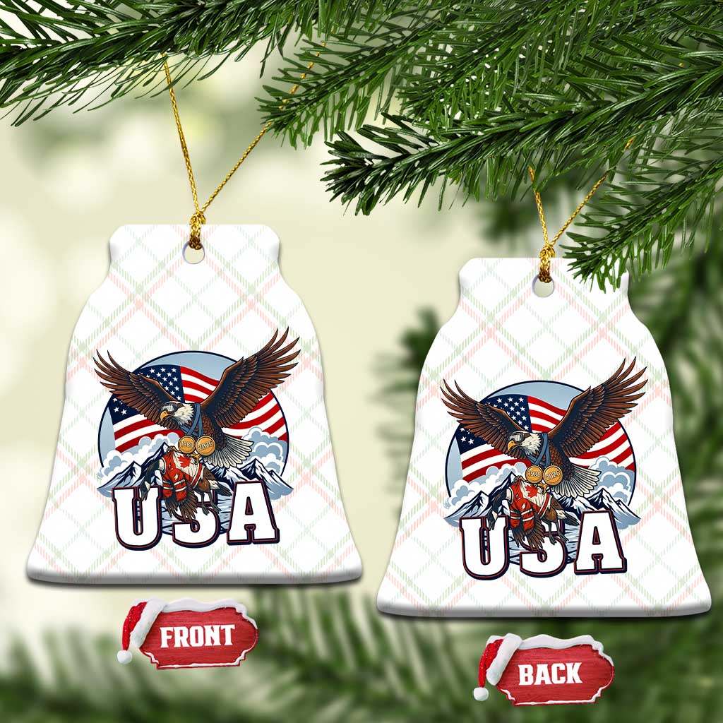USA 1980 2026 American Eagle vs Canada Loon Ceramic Ornament Vintage Champs Retro Game Day Hockey Sports Fan TS02 Print Your Wear