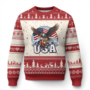 USA 1980 2026 American Eagle vs Canada Loon Ugly Christmas Sweater Vintage Champs Retro Game Day Hockey Sports Fan TS02 Beige Red Print Your Wear