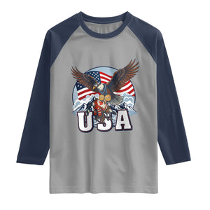 USA 1980 2026 American Eagle vs Canada Loon Raglan Shirt Vintage Champs Retro Game Day Hockey Sports Fan TS02 Sport Gray Navy Print Your Wear