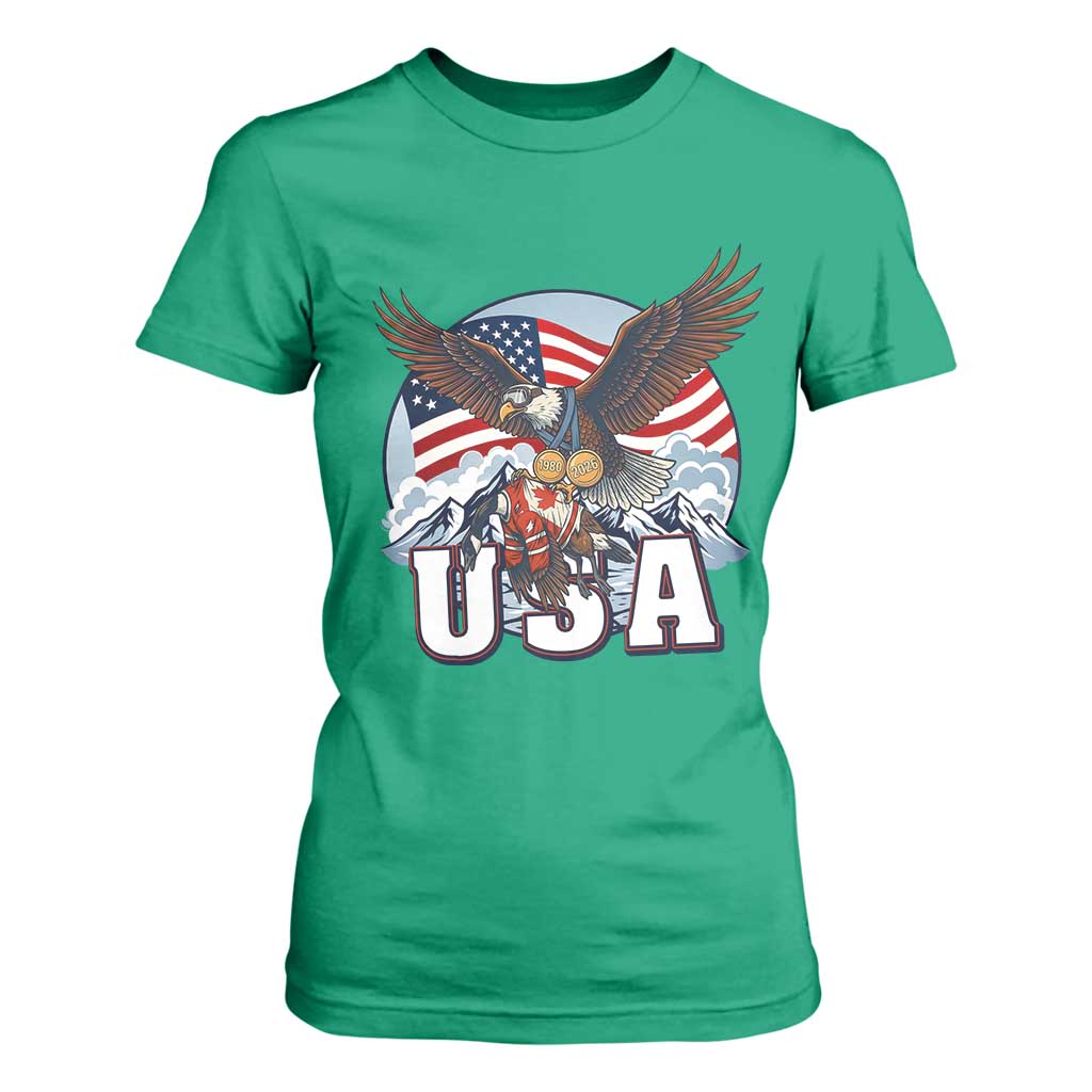 USA 1980 2026 American Eagle vs Canada Loon T Shirt For Women Vintage Champs Retro Game Day Hockey Sports Fan TS02 Irish Green Print Your Wear