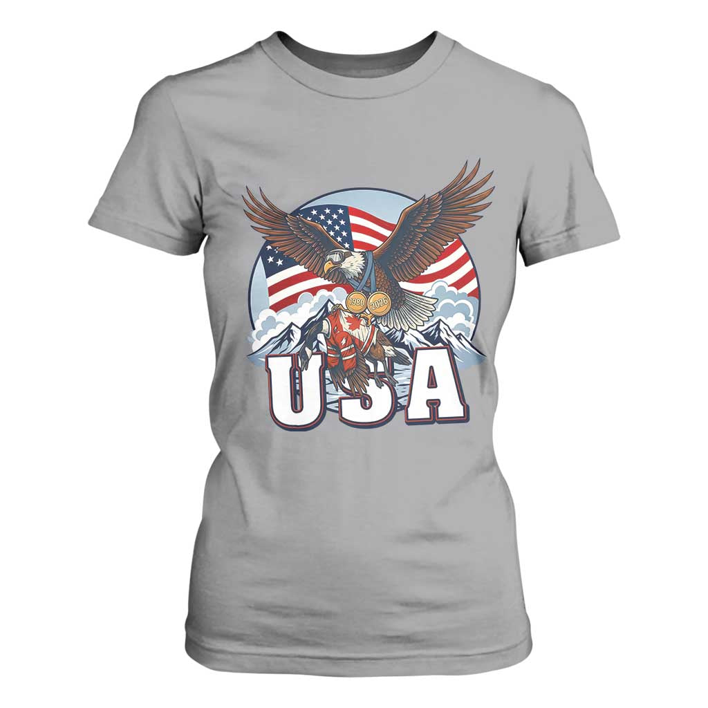 USA 1980 2026 American Eagle vs Canada Loon T Shirt For Women Vintage Champs Retro Game Day Hockey Sports Fan TS02 Sport Gray Print Your Wear