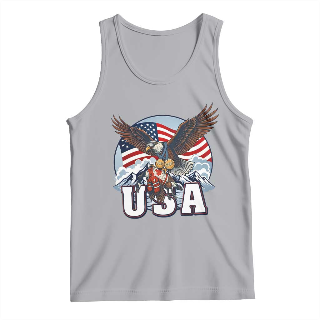 USA 1980 2026 American Eagle vs Canada Loon Tank Top Vintage Champs Retro Game Day Hockey Sports Fan TS02 Athletic Heather Print Your Wear