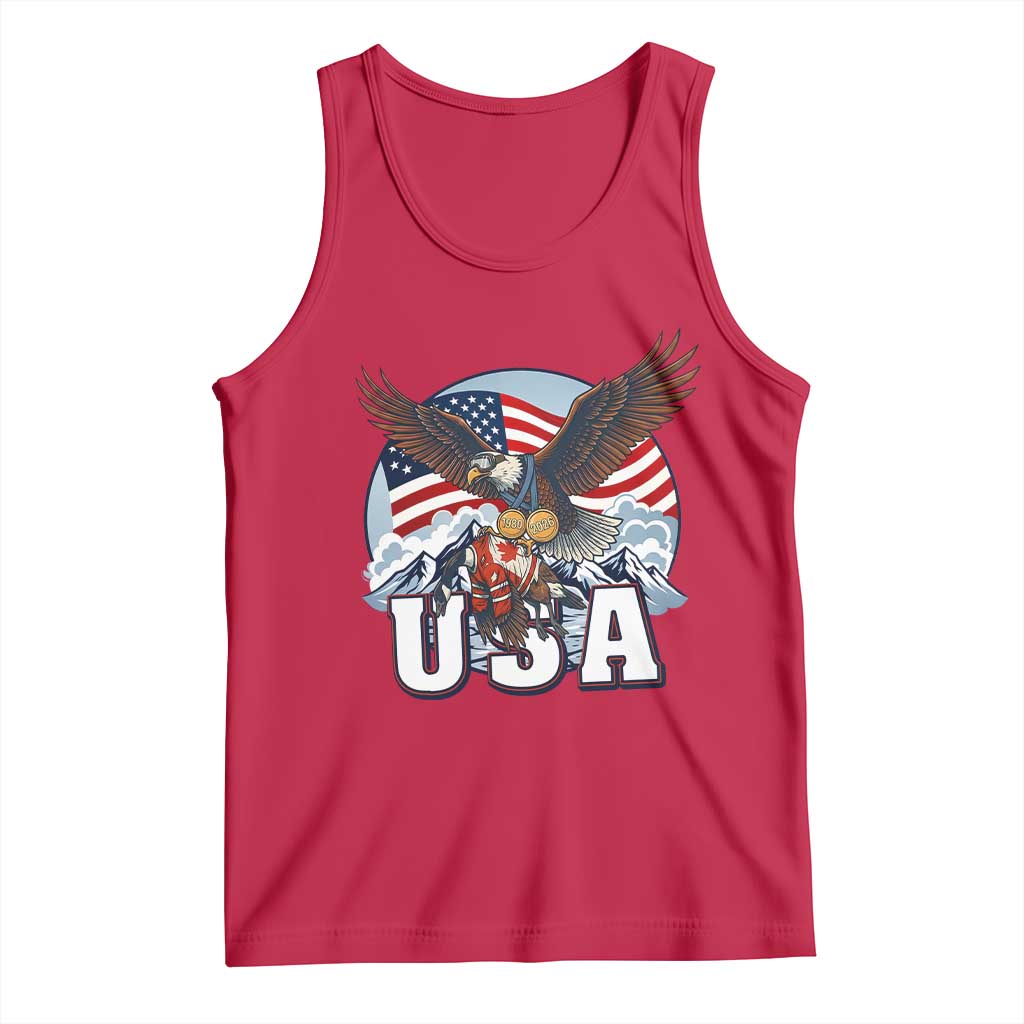 USA 1980 2026 American Eagle vs Canada Loon Tank Top Vintage Champs Retro Game Day Hockey Sports Fan TS02 Red Print Your Wear