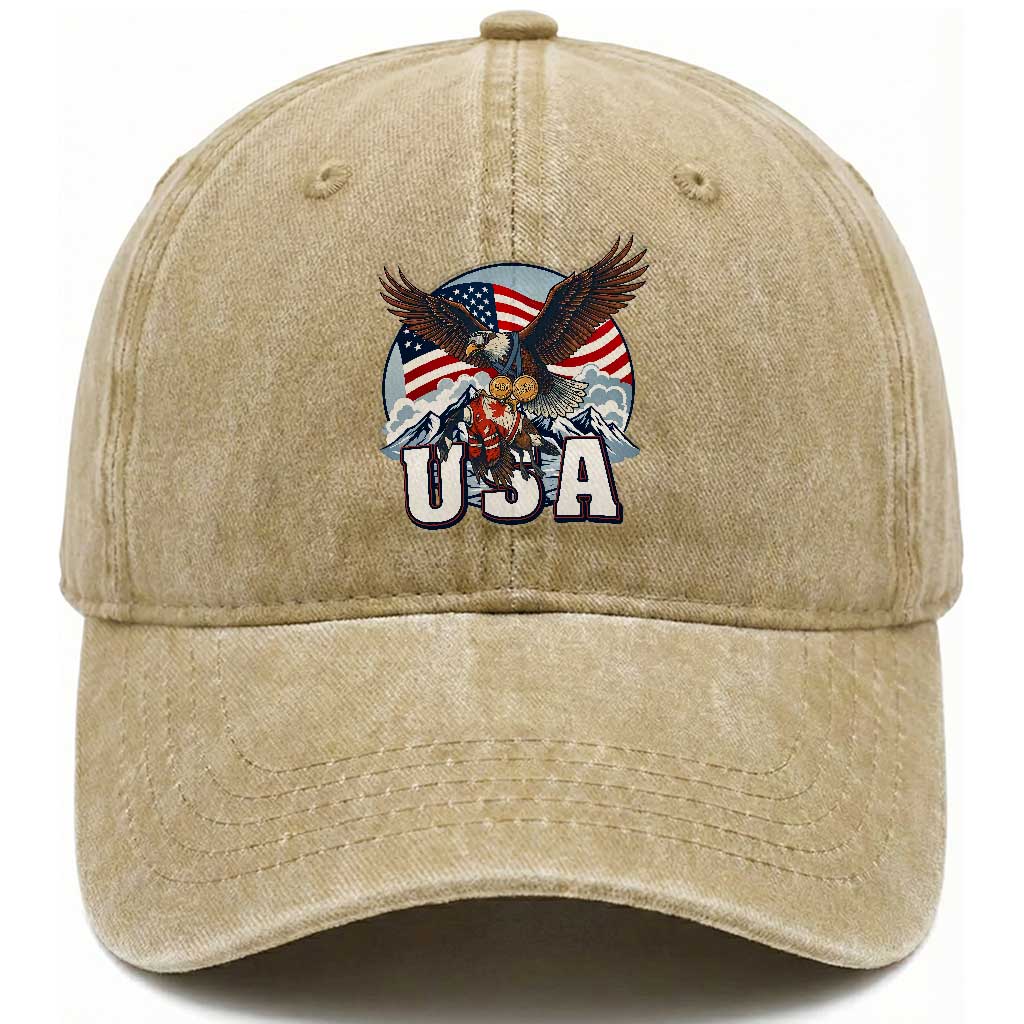 USA 1980 2026 American Eagle vs Canada Loon Washed Cotton Baseball Cap Vintage Champs Retro Game Day Hockey Sports Fan TS02 Print Your Wear