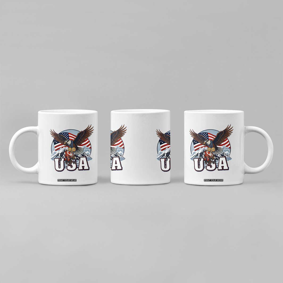 USA 1980 2026 American Eagle vs Canada Loon Coffee Mug Vintage Champs Retro Game Day Hockey Sports Fan TS02 Print Your Wear