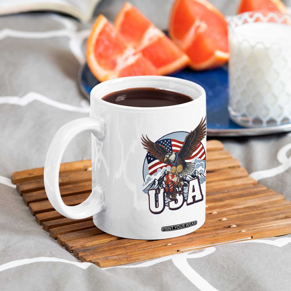 USA 1980 2026 American Eagle vs Canada Loon Coffee Mug Vintage Champs Retro Game Day Hockey Sports Fan TS02 Print Your Wear