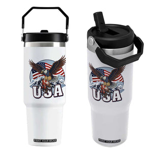USA 1980 2026 American Eagle vs Canada Loon Flip Straw Tumbler Vintage Champs Retro Game Day Hockey Sports Fan TS02 One Size: 30 oz White Print Your Wear
