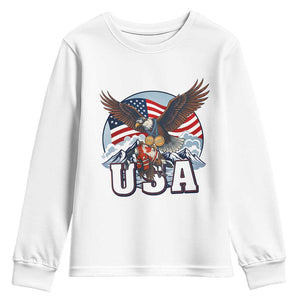 USA 1980 2026 American Eagle vs Canada Loon Youth Sweatshirt Vintage Champs Retro Game Day Hockey Sports Fan TS02 White Print Your Wear