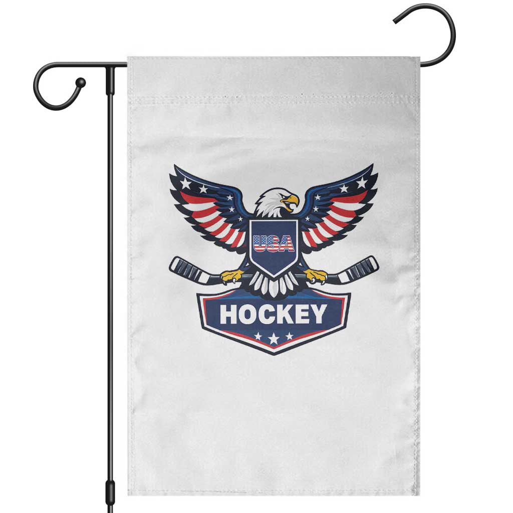 Screaming American Eagle Hockey Pride Graphic Garden Flag Proud USA Ice Sticks Sports Fan TS02 White Print Your Wear