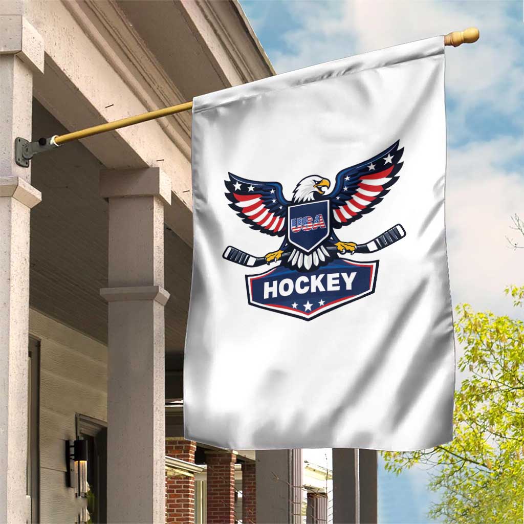 Screaming American Eagle Hockey Pride Graphic Garden Flag Proud USA Ice Sticks Sports Fan TS02 Print Your Wear