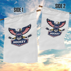 Screaming American Eagle Hockey Pride Graphic Garden Flag Proud USA Ice Sticks Sports Fan TS02 Print Your Wear