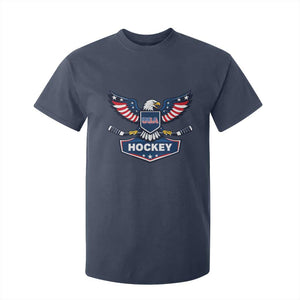 Screaming American Eagle Hockey Pride Graphic T Shirt For Kid Proud USA Ice Sticks Sports Fan TS02 Navy Print Your Wear