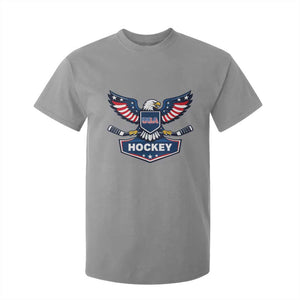 Screaming American Eagle Hockey Pride Graphic T Shirt For Kid Proud USA Ice Sticks Sports Fan TS02 Sport Gray Print Your Wear