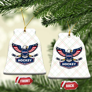 Screaming American Eagle Hockey Pride Graphic Ceramic Ornament Proud USA Ice Sticks Sports Fan TS02 Print Your Wear