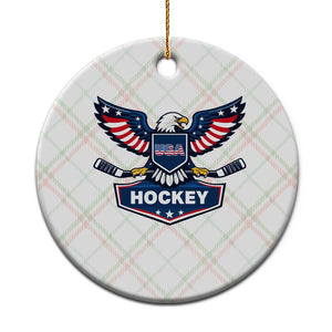 Screaming American Eagle Hockey Pride Graphic Ceramic Ornament Proud USA Ice Sticks Sports Fan TS02 1pc Christmas Plaid Print Your Wear