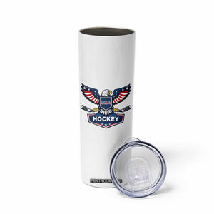 Screaming American Eagle Hockey Pride Graphic Skinny Tumbler Proud USA Ice Sticks Sports Fan TS02 Print Your Wear