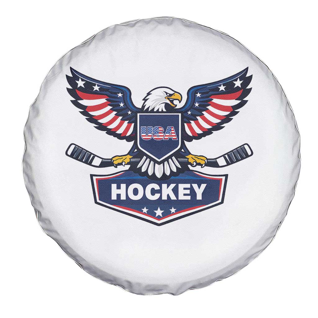 Screaming American Eagle Hockey Pride Graphic Spare Tire Cover Proud USA Ice Sticks Sports Fan TS02 Print Your Wear