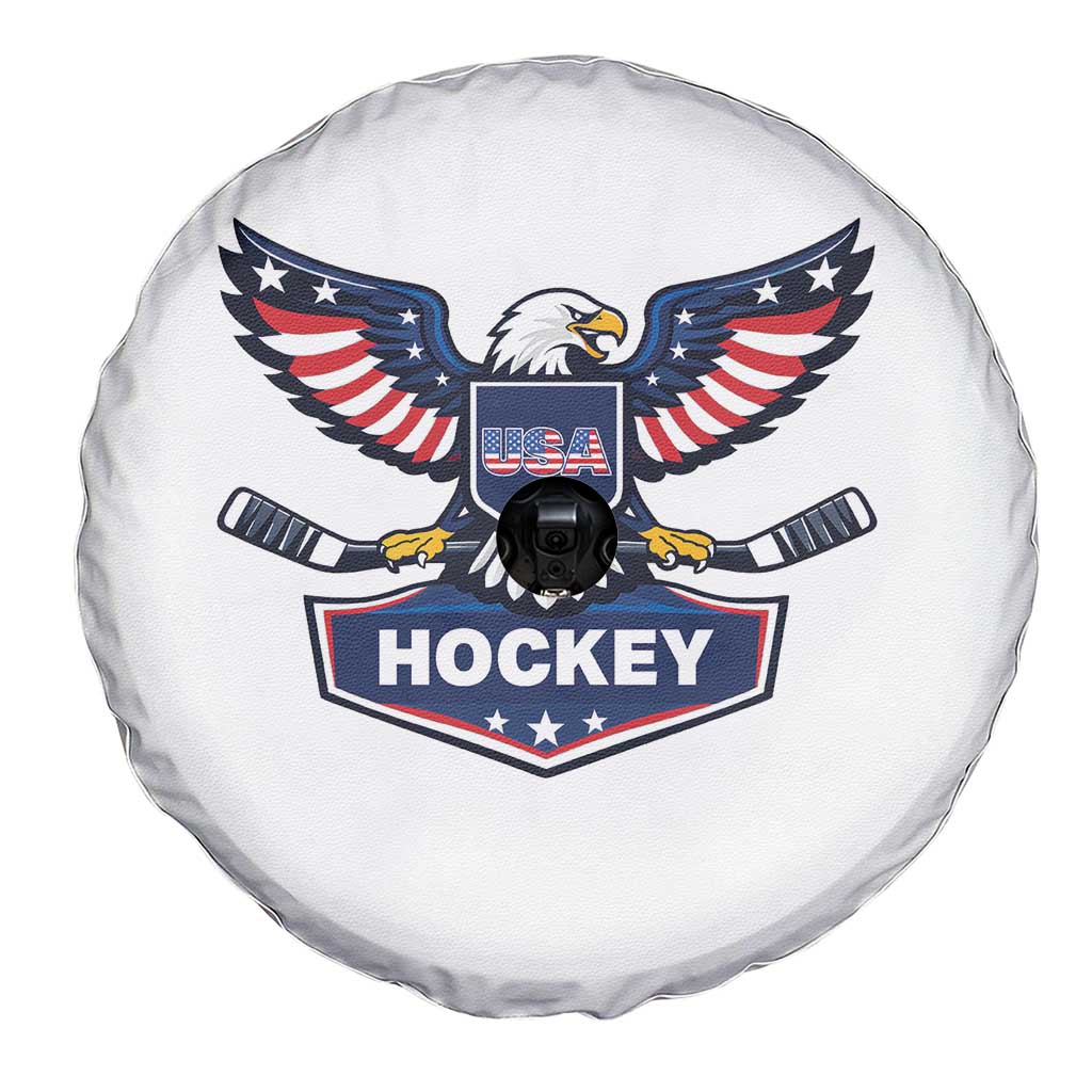 Screaming American Eagle Hockey Pride Graphic Spare Tire Cover Proud USA Ice Sticks Sports Fan TS02 Print Your Wear