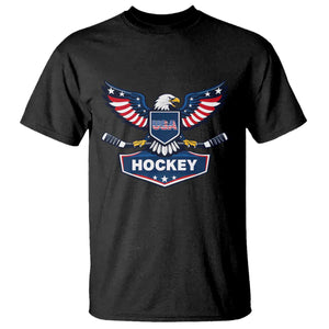Screaming American Eagle Hockey Pride Graphic T Shirt Proud USA Ice Sticks Sports Fan TS02 Black Print Your Wear