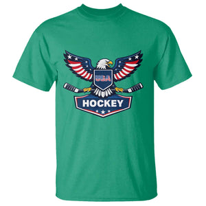 Screaming American Eagle Hockey Pride Graphic T Shirt Proud USA Ice Sticks Sports Fan TS02 Irish Green Print Your Wear