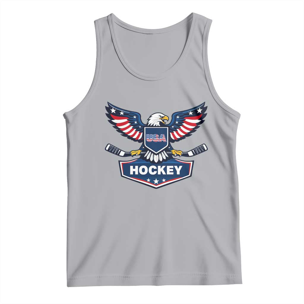 Screaming American Eagle Hockey Pride Graphic Tank Top Proud USA Ice Sticks Sports Fan TS02 Athletic Heather Print Your Wear