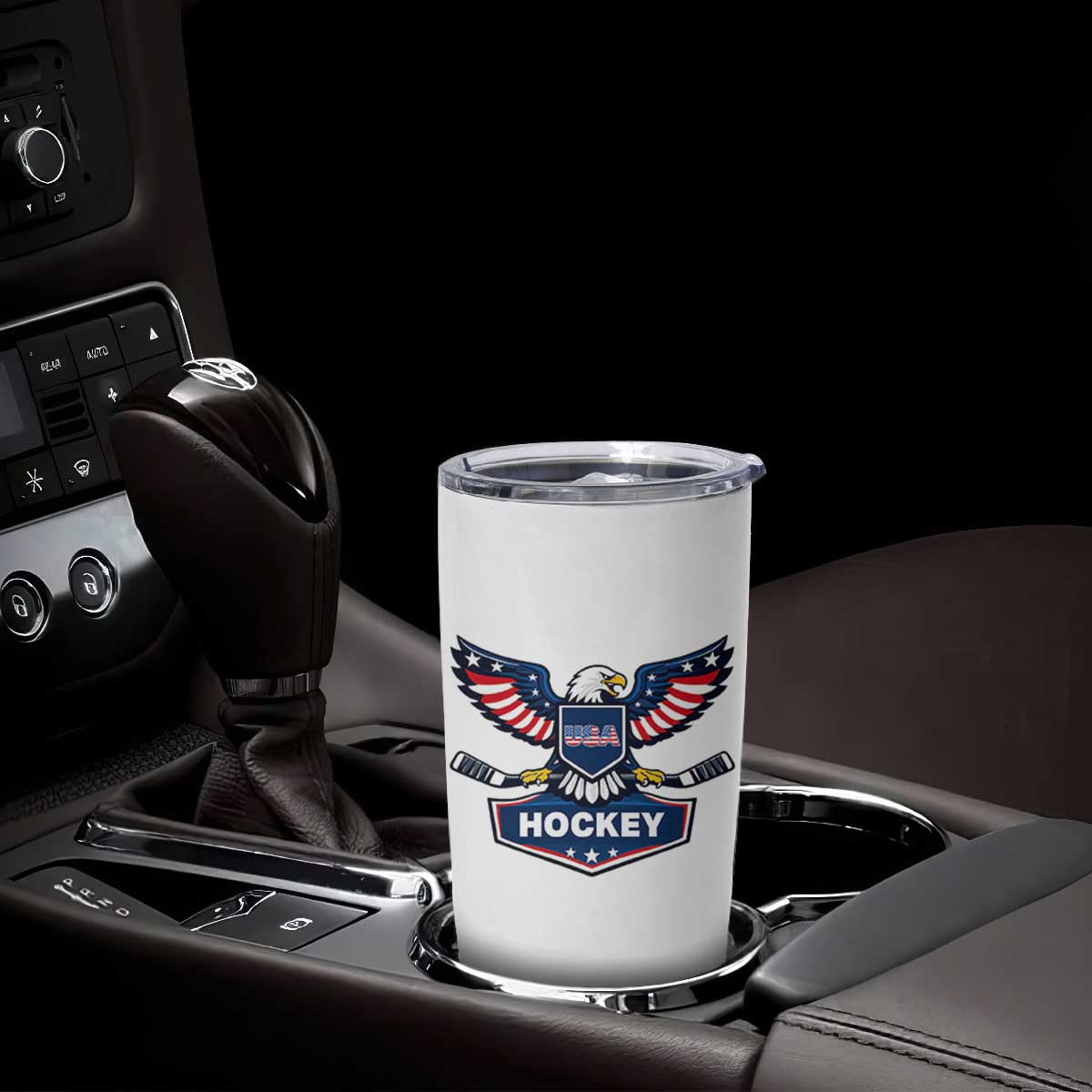 Screaming American Eagle Hockey Pride Graphic Tumbler Cup Proud USA Ice Sticks Sports Fan TS02 Print Your Wear