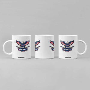 Screaming American Eagle Hockey Pride Graphic Coffee Mug Proud USA Ice Sticks Sports Fan TS02 Print Your Wear