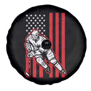 Patriotic American Flag Ice Hockey Player Spare Tire Cover Stars And Stripes Sports Graphic TS02 Print Your Wear