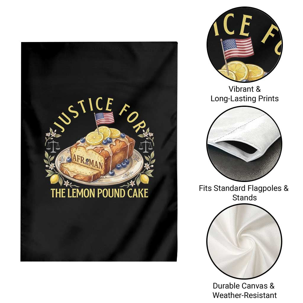 Justice for the Lemon Pound Cake Vintage Garden Flag Funny Viral Meme Dessert Parody Rap Fans TS02 Print Your Wear