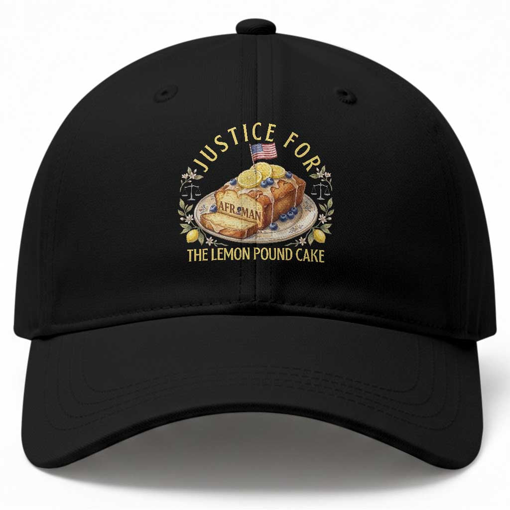 Justice for the Lemon Pound Cake Vintage Baseball Cap Funny Viral Meme Dessert Parody Rap Fans TS02 Print Your Wear