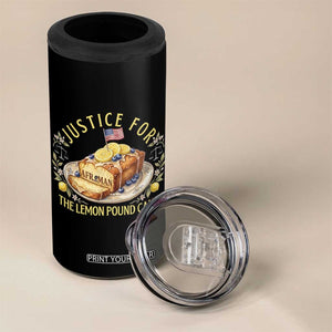 Justice for the Lemon Pound Cake Vintage 4 in 1 Can Cooler Tumbler Funny Viral Meme Dessert Parody Rap Fans TS02 Print Your Wear