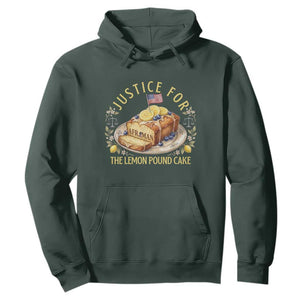 Justice for the Lemon Pound Cake Vintage Hoodie Funny Viral Meme Dessert Parody Rap Fans TS02 Dark Forest Green Print Your Wear
