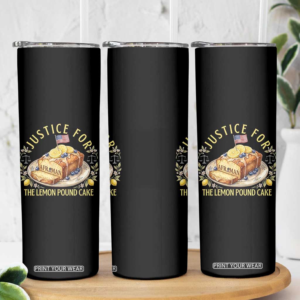 Justice for the Lemon Pound Cake Vintage Skinny Tumbler Funny Viral Meme Dessert Parody Rap Fans TS02 Print Your Wear