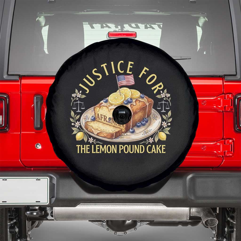 Justice for the Lemon Pound Cake Vintage Spare Tire Cover Funny Viral Meme Dessert Parody Rap Fans TS02 Black Print Your Wear