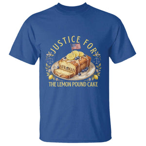 Justice for the Lemon Pound Cake Vintage T Shirt - Funny Viral Meme Dessert Parody Rap Fans TS02 Royal Blue Print Your Wear