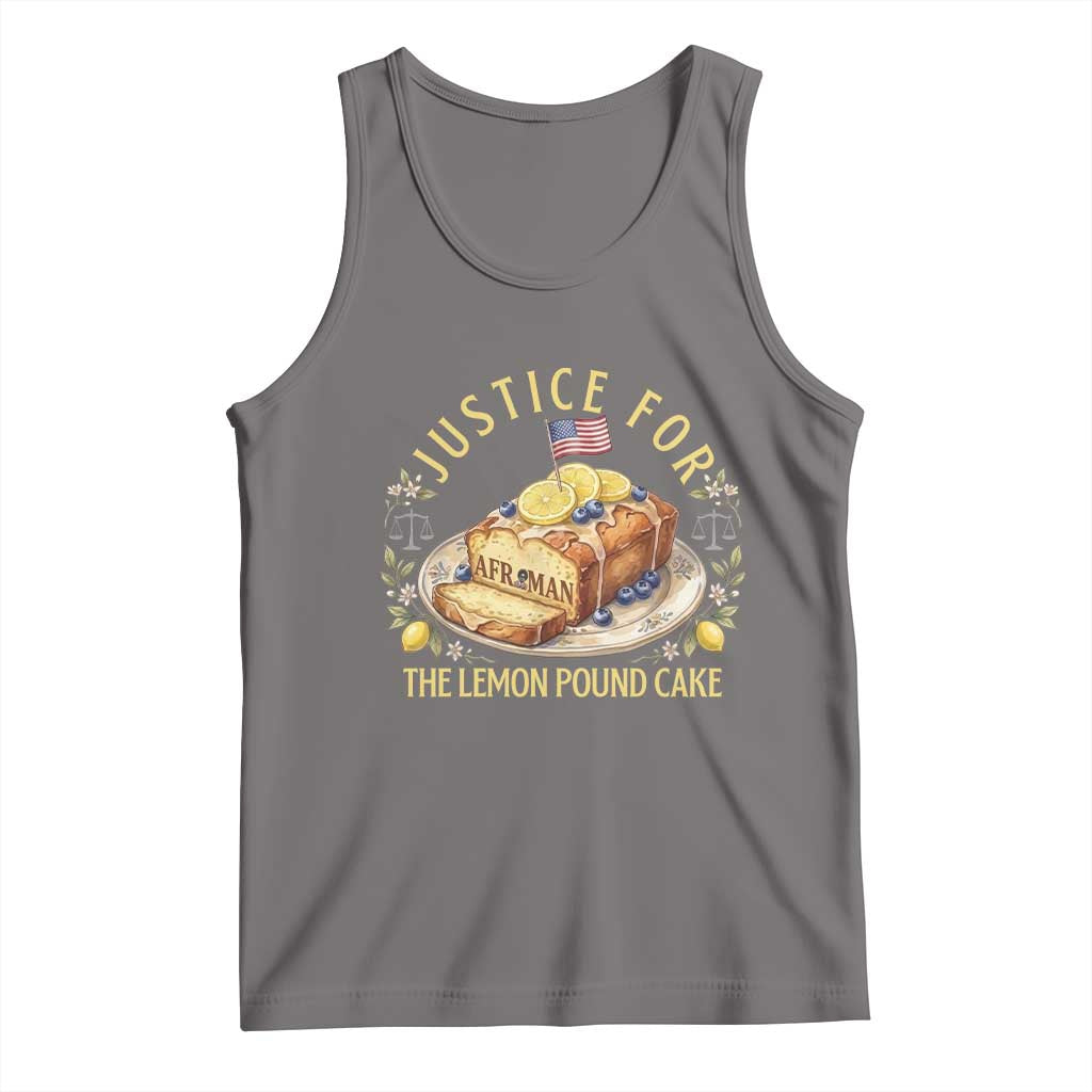 Justice for the Lemon Pound Cake Vintage Tank Top Funny Viral Meme Dessert Parody Rap Fans TS02 Deep Heather Print Your Wear
