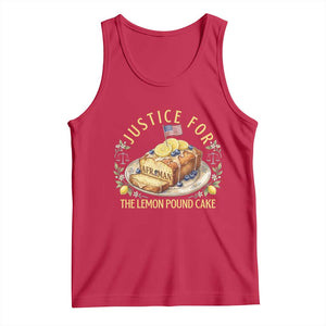 Justice for the Lemon Pound Cake Vintage Tank Top Funny Viral Meme Dessert Parody Rap Fans TS02 Red Print Your Wear