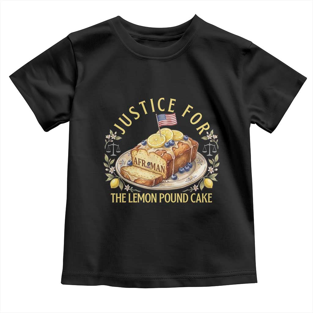 Justice for the Lemon Pound Cake Vintage Toddler T Shirt Funny Viral Meme Dessert Parody Rap Fans TS02 Black Print Your Wear