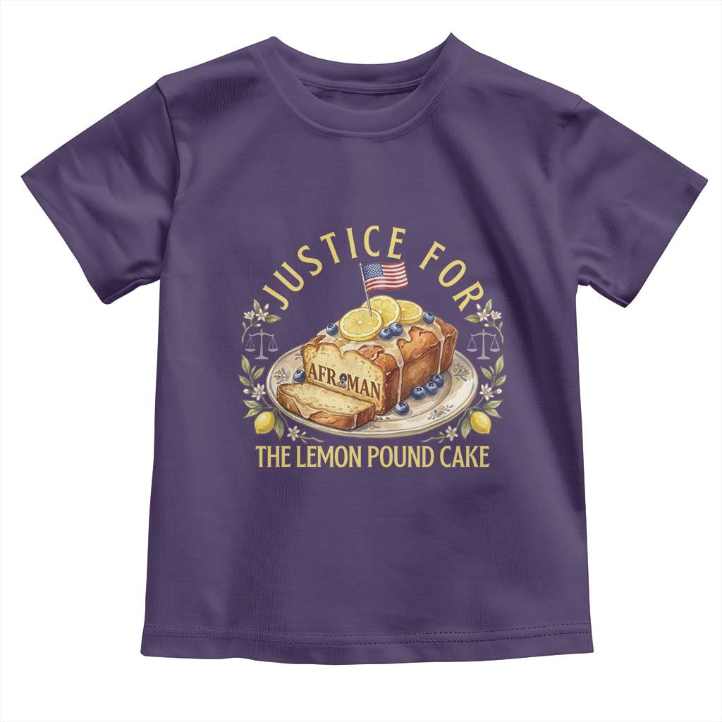 Justice for the Lemon Pound Cake Vintage Toddler T Shirt Funny Viral Meme Dessert Parody Rap Fans TS02 Purple Print Your Wear