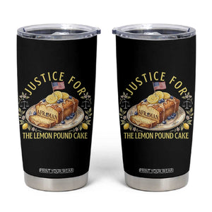 Justice for the Lemon Pound Cake Vintage Tumbler Cup Funny Viral Meme Dessert Parody Rap Fans TS02 Black Print Your Wear