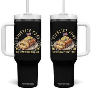 Justice for the Lemon Pound Cake Vintage Tumbler With Handle Funny Viral Meme Dessert Parody Rap Fans TS02 One Size: 40 oz Black Print Your Wear